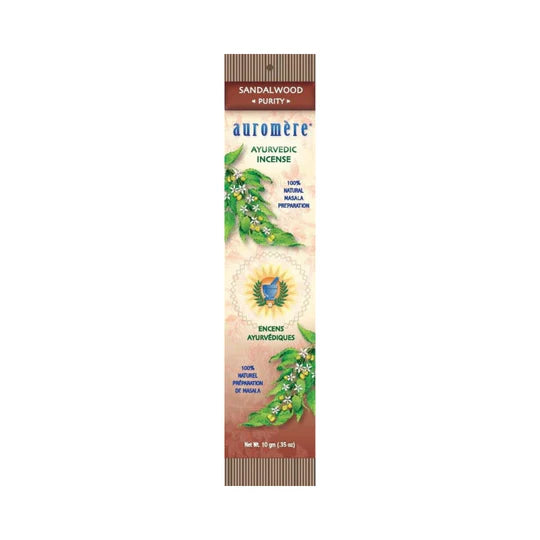 Auromere Ayurvedic Incense – SANDALWOOD – Purity